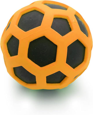 Orange Hex-Mesh Stress Ball – Colour-Changing Sensory Fidget Toy