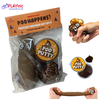 Poo Stress Ball Set – Funny Stress Relief Bundle from Playinc UK