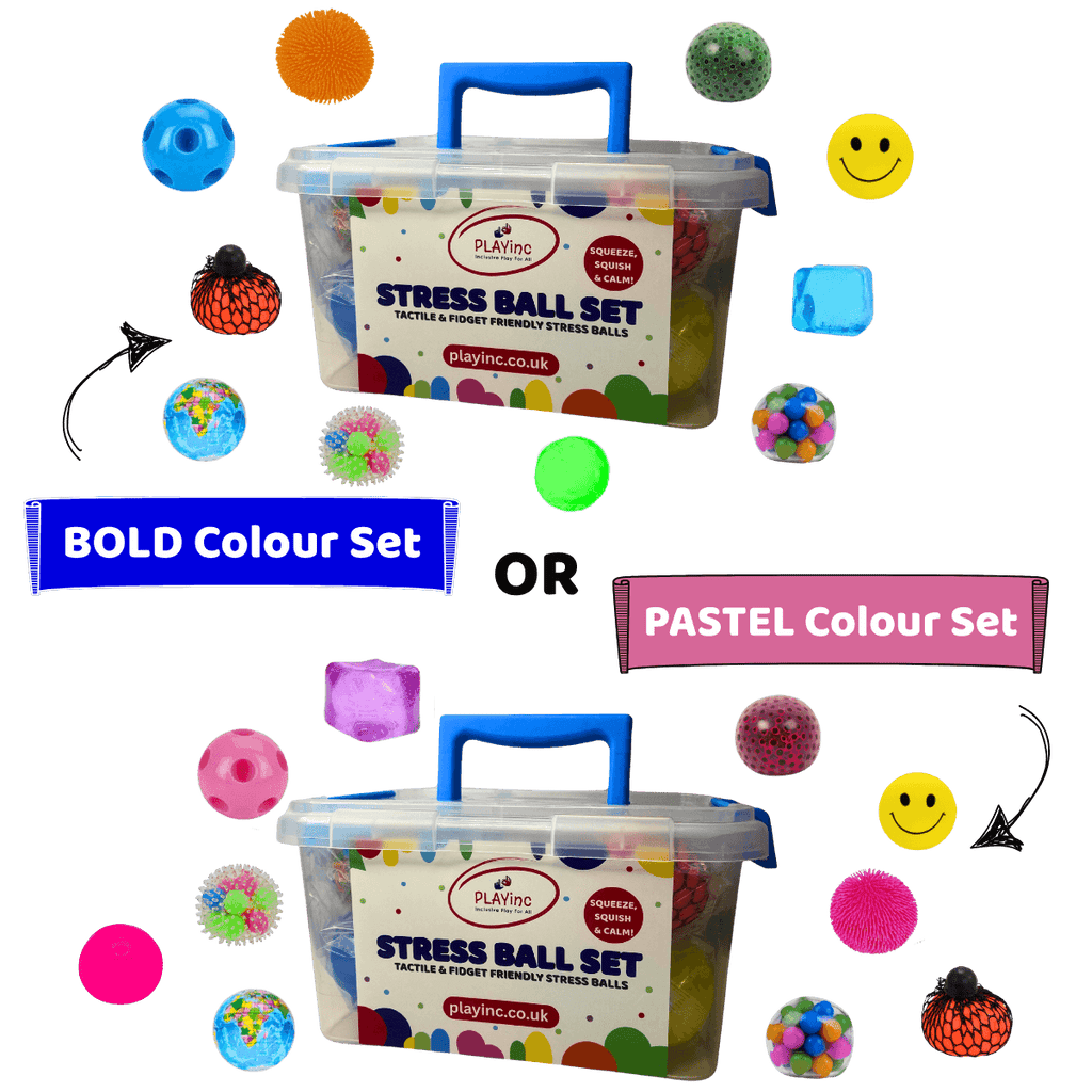 Squishy Stress Ball Set 10-Piece – Sensory Fidget Toys – Playinc