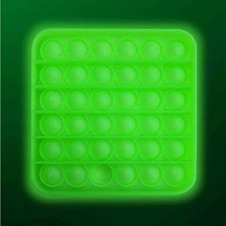 HGL Fidget Toy Green Square Glow in the Dark Pop It
