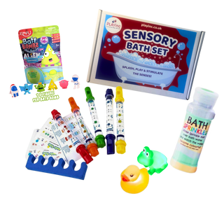 Sensory bath toy set UK with light-up floating toys