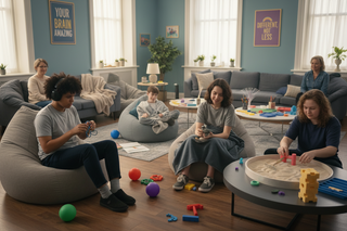 Autistic teens playing with sensory gift ideas for focus and relaxation