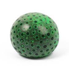 Neon bead ball squeeze toy in green