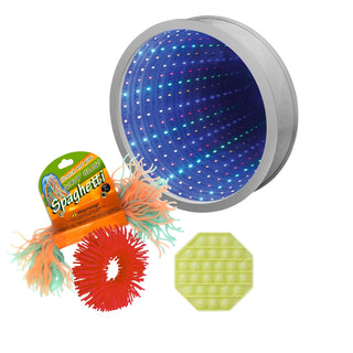 Glow sensory kit UK with infinity light and fidget toys for children