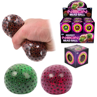 Neon Squishy Bead Ball sensory toy