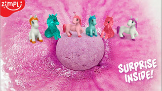 Zimpli Kids Baff Bombz Unicorn Surprise Classic Unicorn – revealed all collectible unicorn toys from fizzing bath bomb for kids