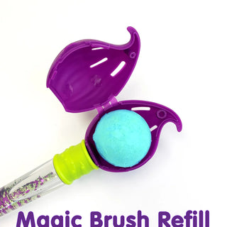 Zimpli Baff Bombz Magic Brush Wand refill pack – bright bath bomb refills for fun sensory play and bath art.