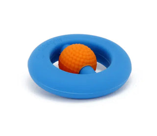 A blue and orange hand fidget