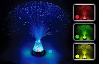 Fibre Optic Lamp displaying 4 different colours