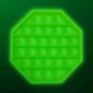 HGL Fidget Toy Green Hexagon Glow in the Dark Pop It 5021813209997