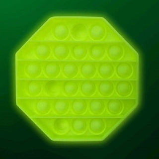 HGL Fidget Toy Yellow Hexagon Glow in the Dark Pop It