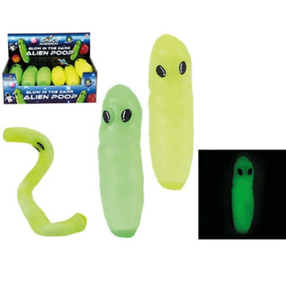 Glow in the dark poop stress ball squishy toy green or yellow