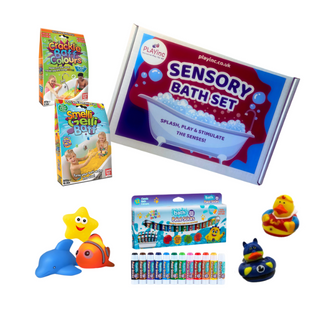 Sensory Bath Set – Light-Up Bath Toys, Bath Paints & Sensory Play for Kids & Autism