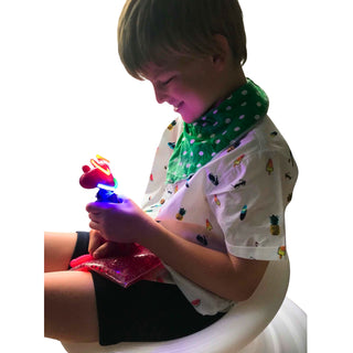 Zac playing with fidget and sensory toys for focus and relaxation